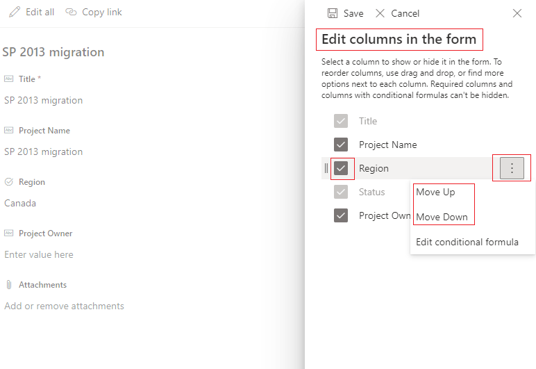 How to show or hide columns in SharePoint Online List Library from